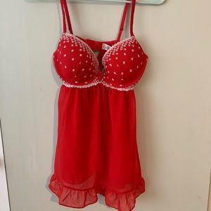 Victorias Secret Red Babydoll Top, size 36C